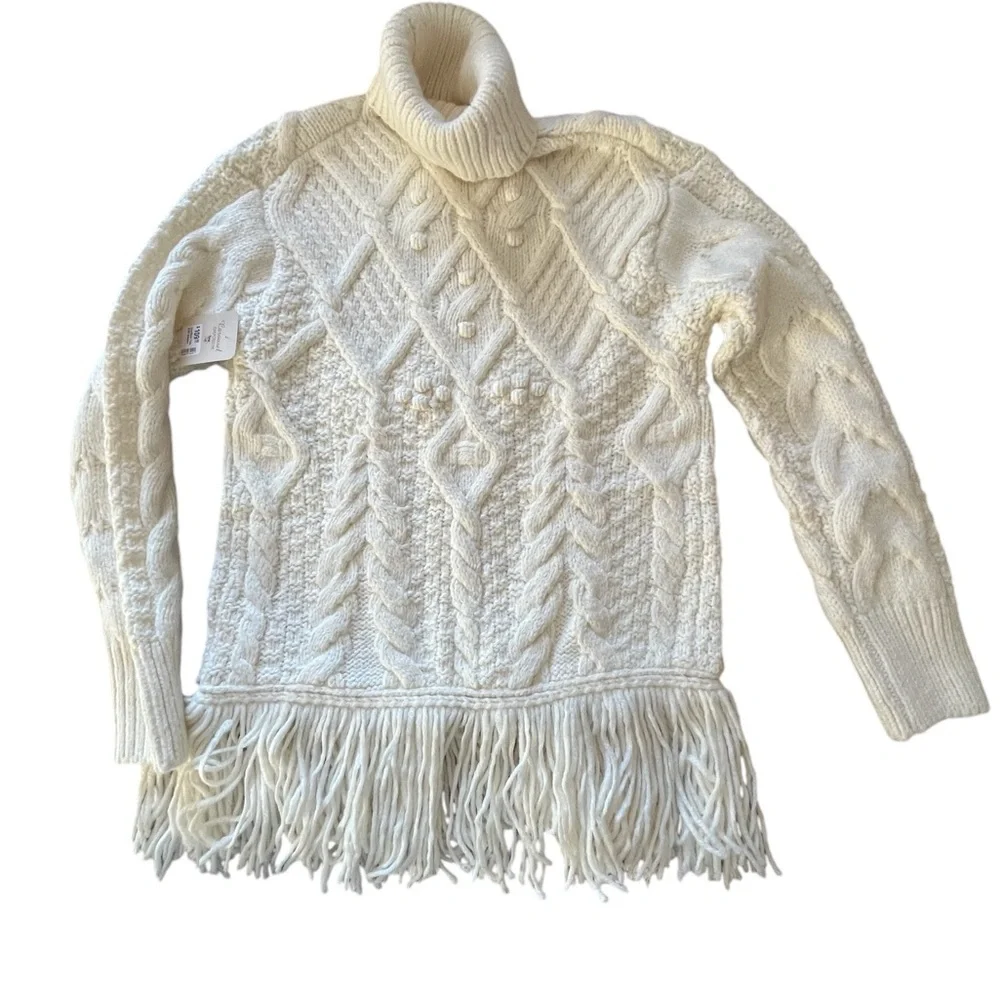 NWT Women’s Room 34 Dex/ Black Tape Cream Turtleneck Sweater in Size Medium. - Picture 3 of 13